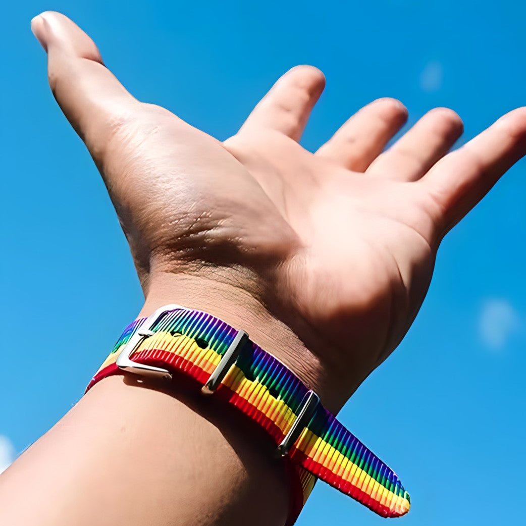 Pulseira de Tira Arco-Íris