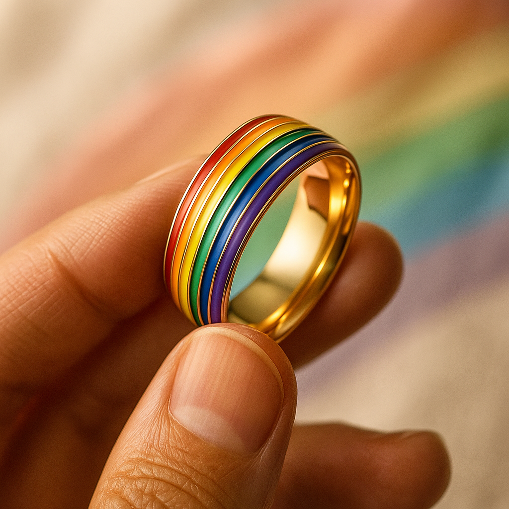 Anel Arco-Íris de Titânio