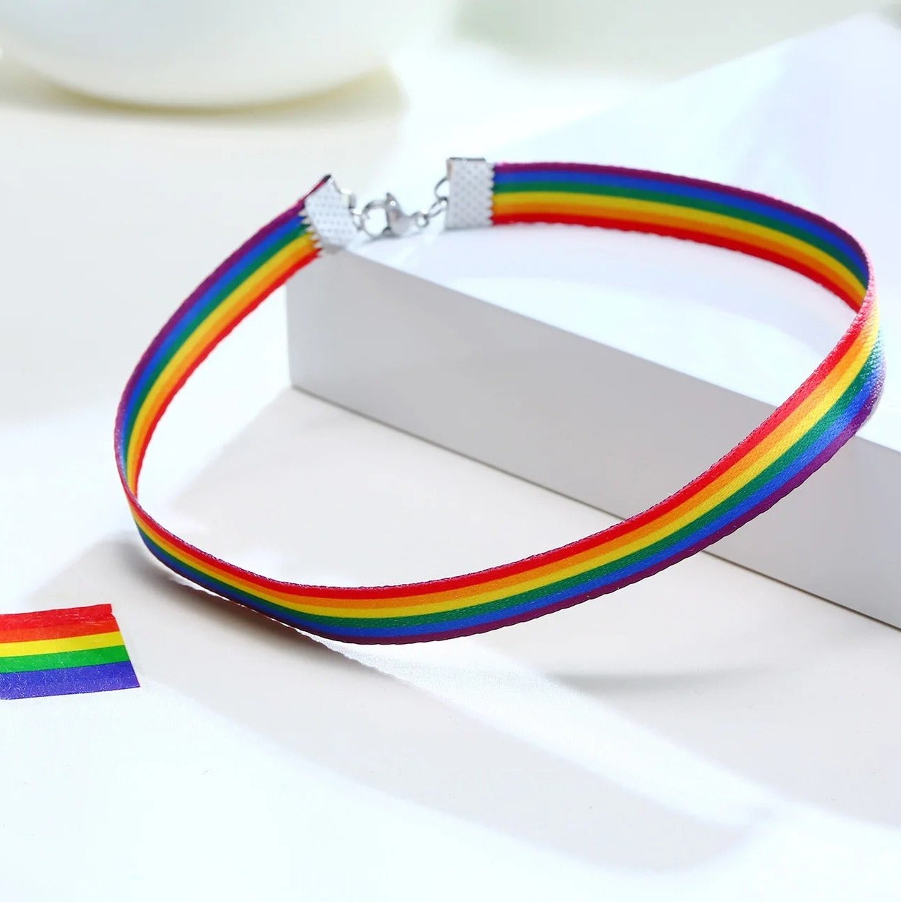 Colar Choker Orgulho Arco-Íris