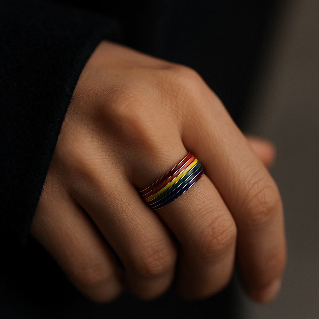 Anel Arco-Íris de Titânio