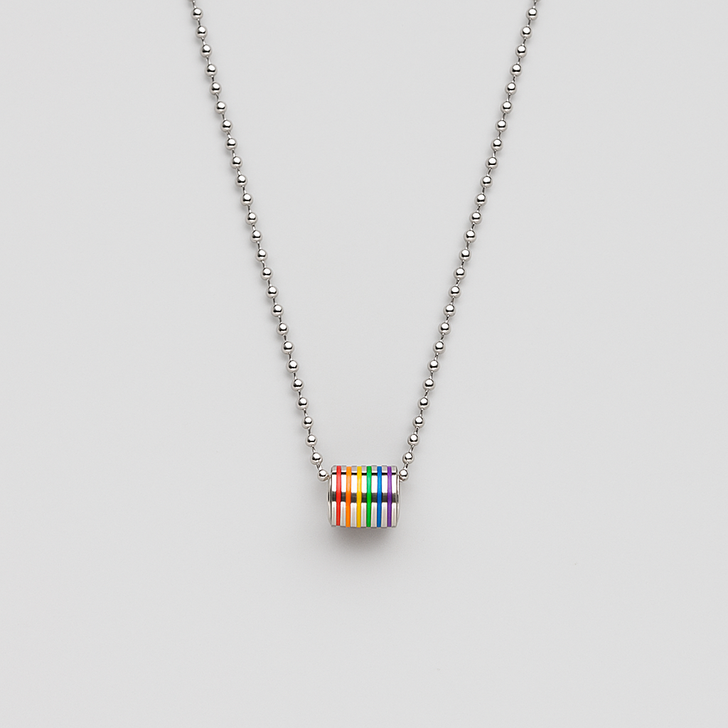 Colar de Charme Arco-Íris