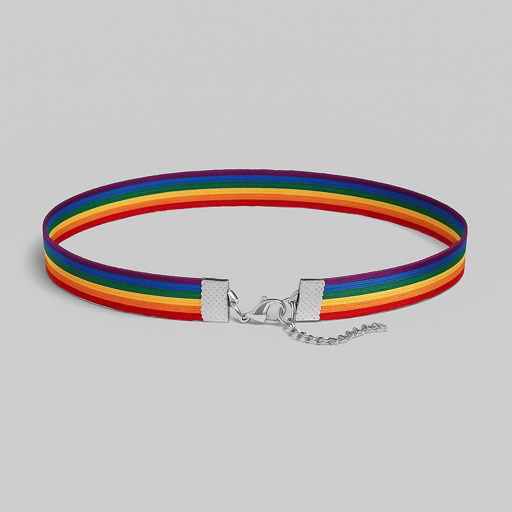 Colar Choker Orgulho Arco-Íris
