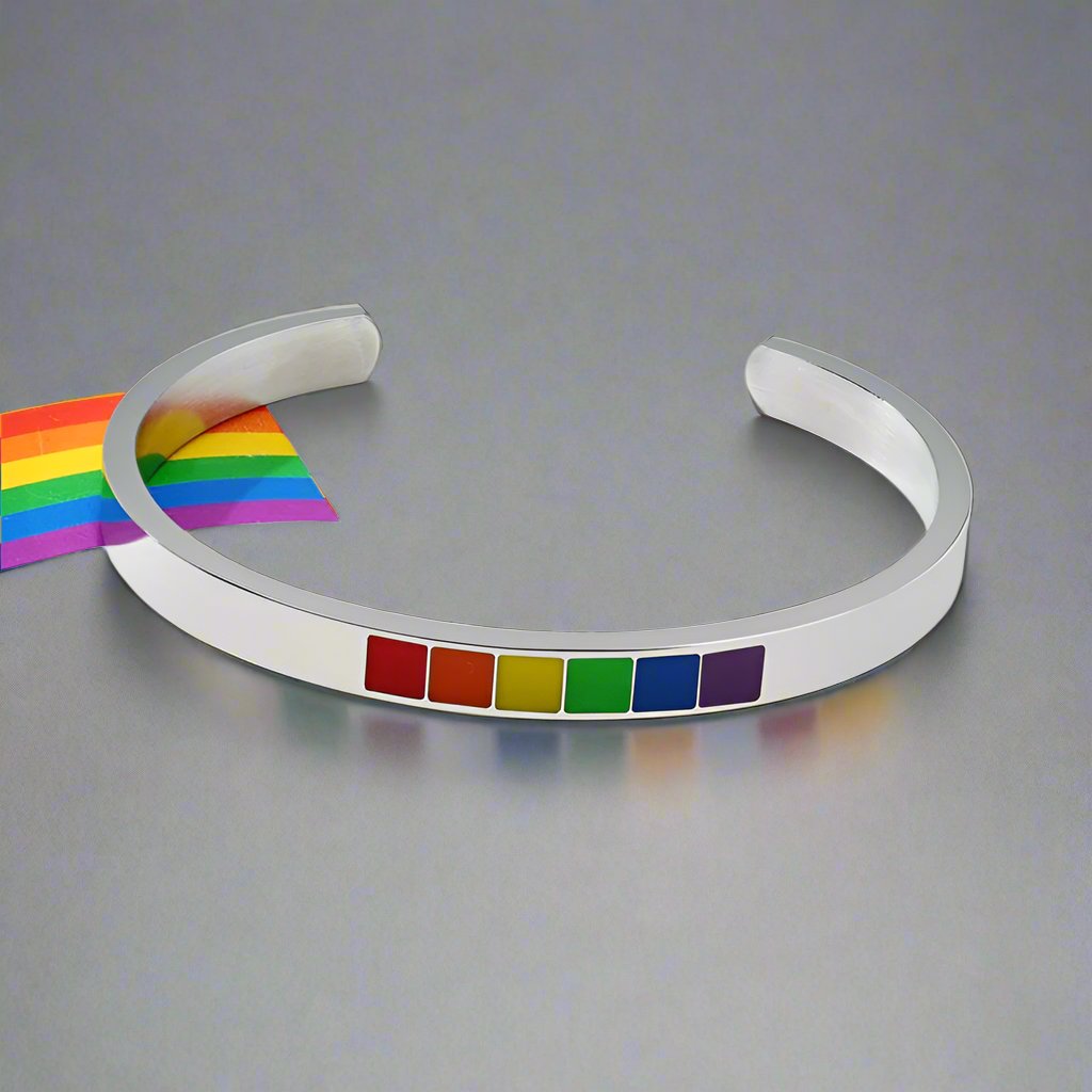 Pulseira Cuff Arco-Íris