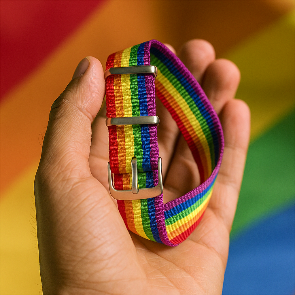 Pulseira de Tira Arco-Íris