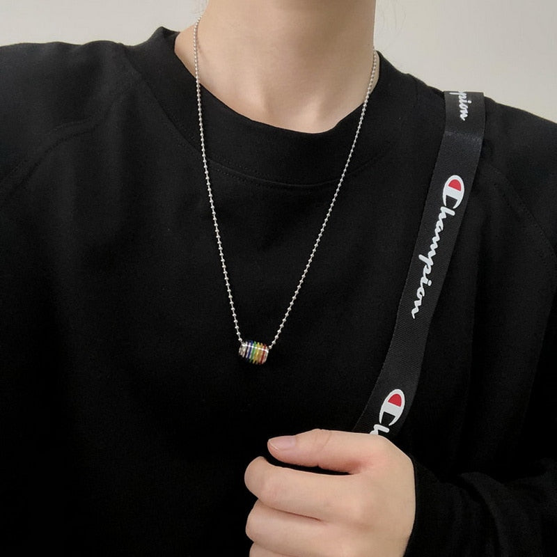 Colar de Charme Arco-Íris