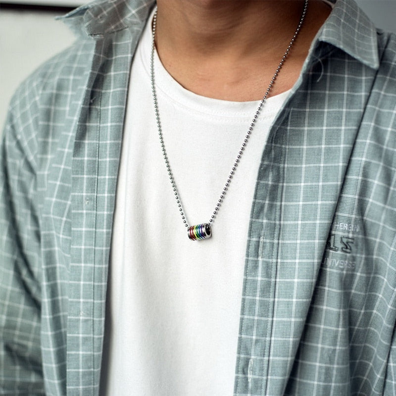 Colar de Charme Arco-Íris