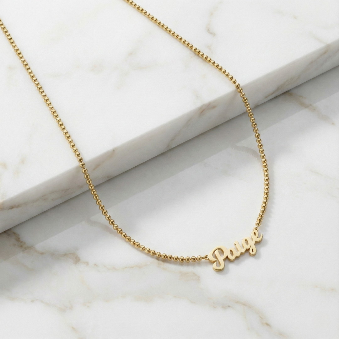 Colar Personalizado com Corrente de Pérolas