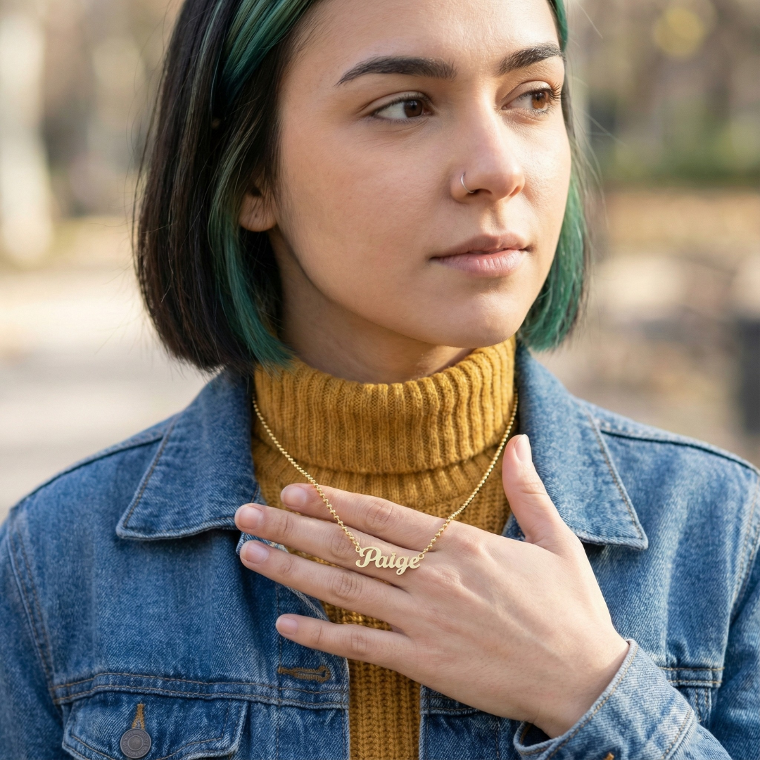 Colar Personalizado com Corrente de Pérolas