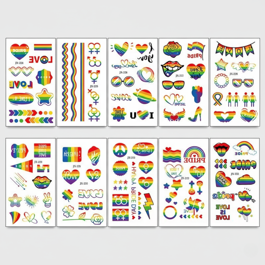 Conjunto de Adesivos de Tatuagem Temporária